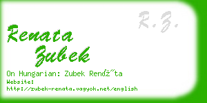 renata zubek business card